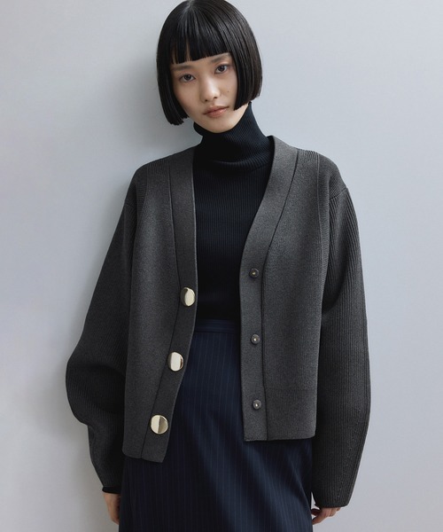 く*ま様 アダムエロペ　サステナブルクルーネックショートカーディガン ADAM ET ROPÉ FEMME(アダム エ ロペ ファム) / 【サステナブル