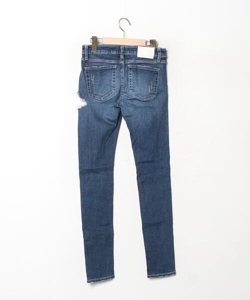 「GYDA」 ダメージ加工デニムパンツ LARGE ブルー レディース