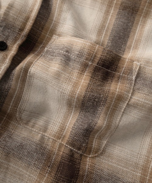シャツ 「70」オンブレチェックシャツ／ネルシャツ／アメカジ メンズ