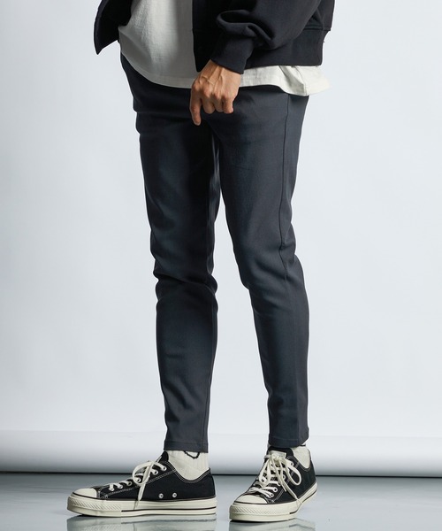 【定価12,100円】「ガムストレッチ」接触冷感 スキニー イージーチノパン S LANVIN en Bleu チノパン 超伸縮「ガムストレッチ」スキニー イージー