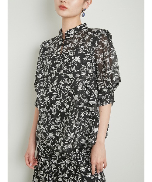 「LILY BROWN」 半袖ブラウス FREE ブラック レディース_画像4