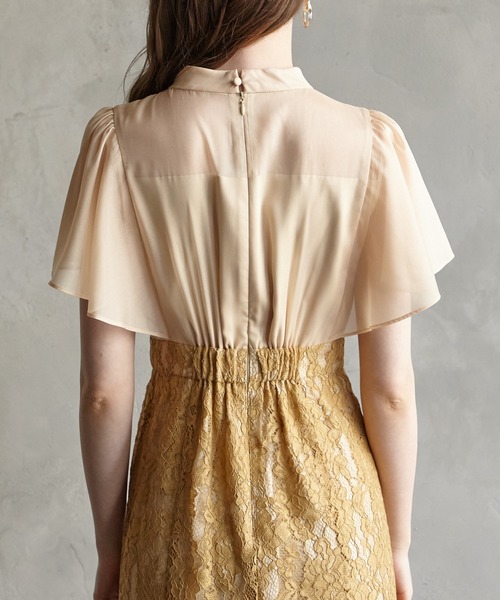 「AIMER」 半袖ワンピース MEDIUM イエロー レディース_画像8