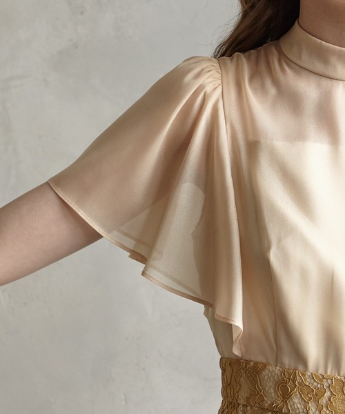 「AIMER」 半袖ワンピース MEDIUM イエロー レディース_画像9