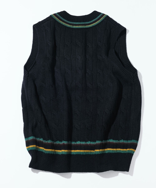 NAUTICA（ノーティカ） ベスト ジレ ケーブル編み チルデン ニット