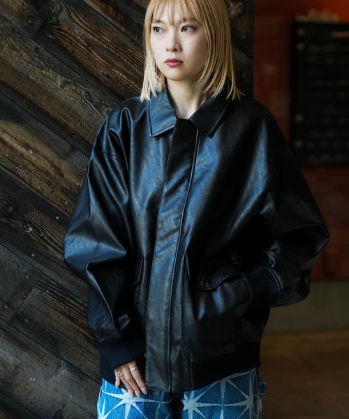 ジャケット・アウター POLO CLUB / leather short trench coat BEVERLY HILLS POLO CLUB（ビバリーヒルズポロクラブ） ブルゾン