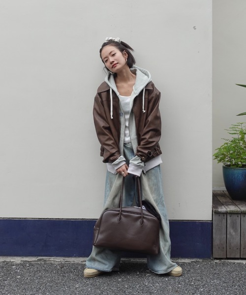 TEEN BOOP レザージャケット ライダース Vintageレザーブルゾン
