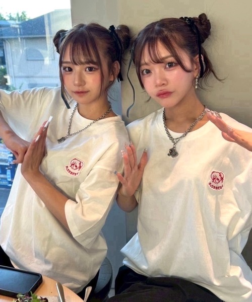 チュウカタヘタイ tシャツ 半袖 チュウカタベタイロゴ刺繍T-shirt