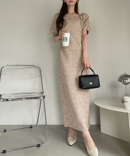 「Ada.」 半袖ワンピース M ブラック レディース_画像4