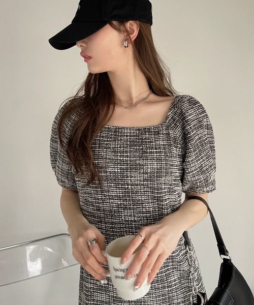 「Ada.」 半袖ワンピース M ブラック レディース_画像5