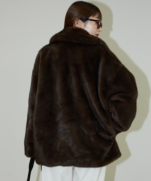 PUBLUX（パブリュクス） コート アウター フェイクファーコート 限定