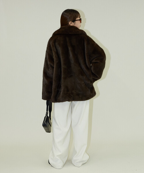 PUBLUX（パブリュクス） コート アウター フェイクファーコート 限定