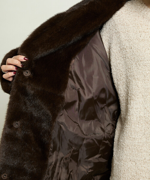 PUBLUX（パブリュクス） コート アウター フェイクファーコート 限定