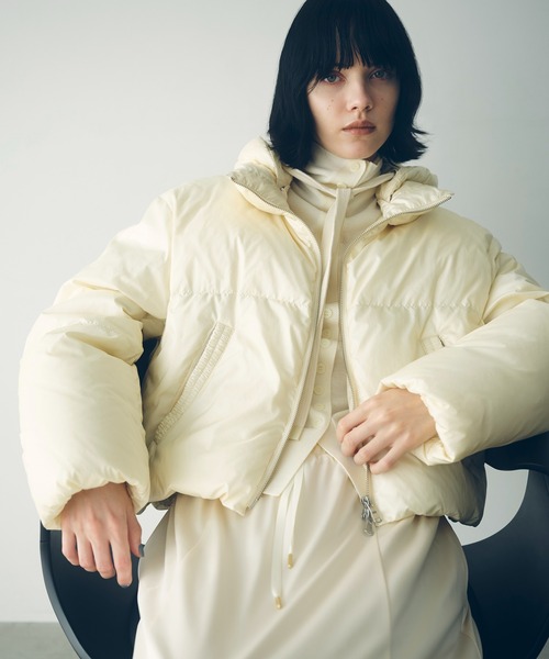 ADAM ET ROPÉ ホワイトダウンジャケット ADAM ET ROPE'（アダムエロペ） ダウンコート ダウンジャケット