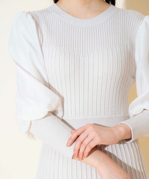 「WILLSELECTION」 ニットワンピース FREE アイボリー レディース_画像7