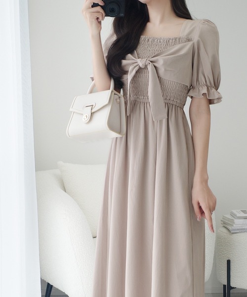 「mily bilet」 半袖ワンピース LARGE ブルー レディース_画像6