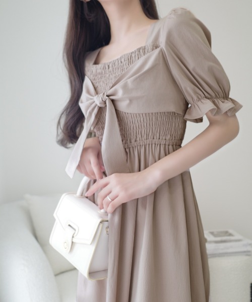 「mily bilet」 半袖ワンピース LARGE ブルー レディース_画像8