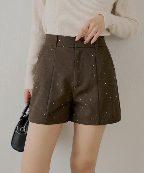 Chico（チコ） パンツ ラインストーンショートパンツ レディース