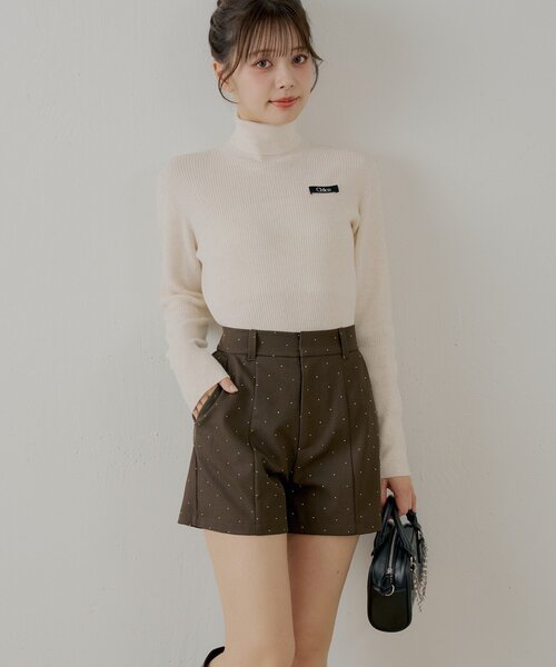 Chico（チコ） パンツ ラインストーンショートパンツ レディース