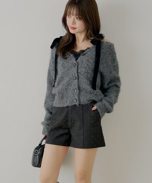 Chico（チコ） パンツ ラインストーンショートパンツ レディース