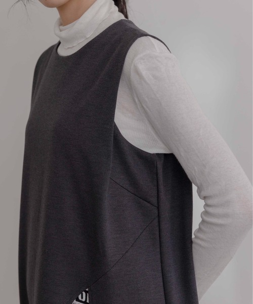 Eimee Law（エイミーロウ） ワンピース ニュースペーパー柄レイヤード