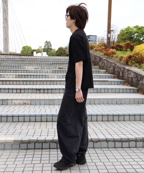 「FFEIN」 半袖Tシャツ SMALL ネイビー メンズ_画像3