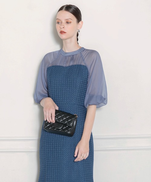 「Leja」 半袖ワンピース SMALL ブルー レディース_画像5