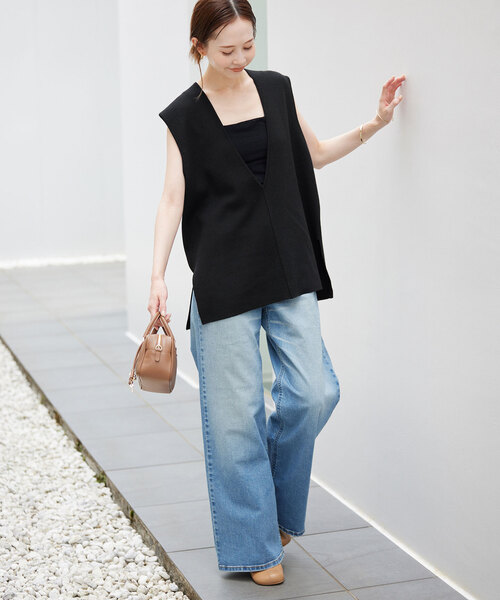 SLOBE IENA ベスト ジレ 「WEB限定/追加3」ダブルフェイスニットベスト