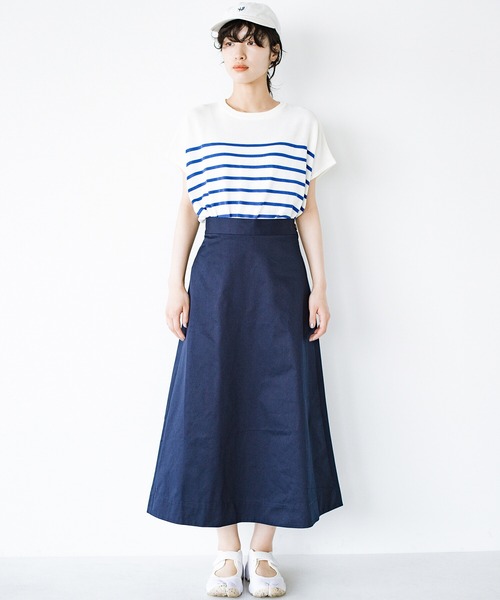 「haco!」 フレアスカート MEDIUM ネイビー レディース_画像3