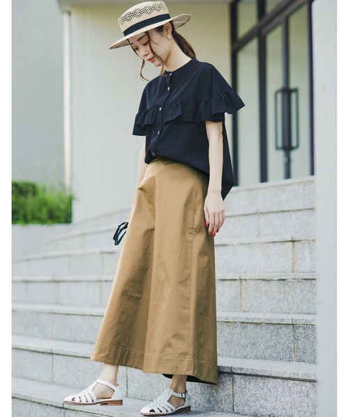 「haco!」 フレアスカート MEDIUM ネイビー レディース_画像4