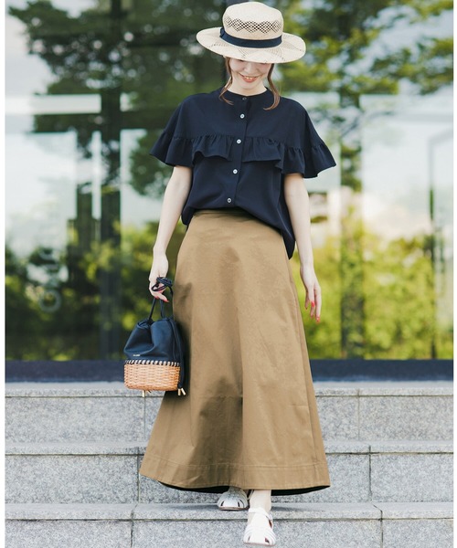 「haco!」 フレアスカート MEDIUM ネイビー レディース_画像5