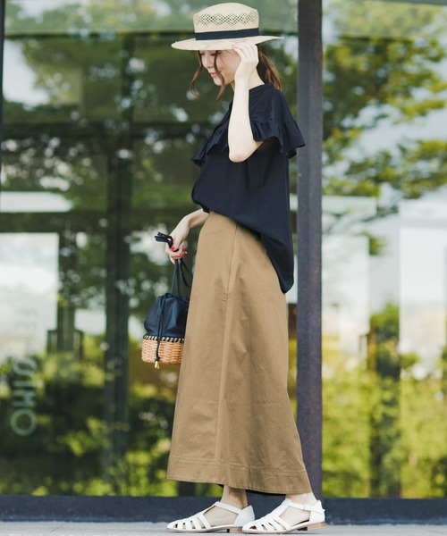 「haco!」 フレアスカート MEDIUM ネイビー レディース_画像6