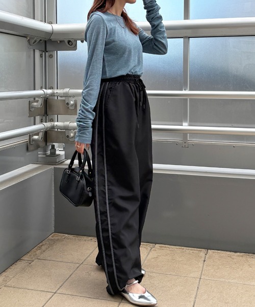 「ISOOK」 カーゴパンツ FREE チャコールグレー レディース_画像3