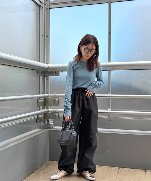 「ISOOK」 カーゴパンツ FREE チャコールグレー レディース_画像6