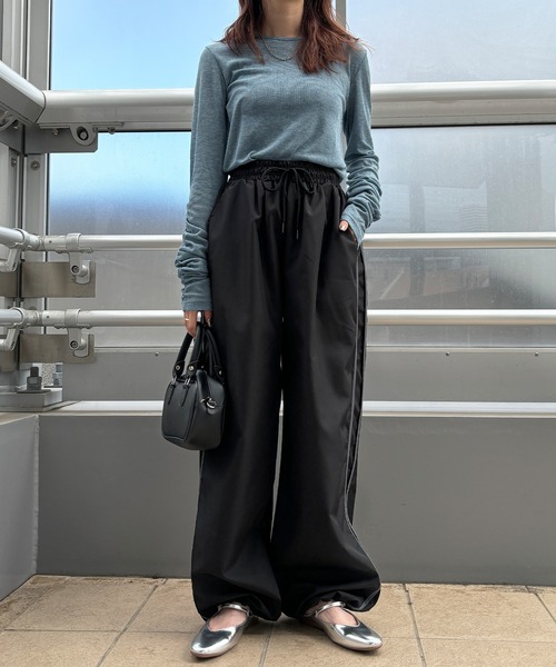 「ISOOK」 カーゴパンツ FREE チャコールグレー レディース_画像8