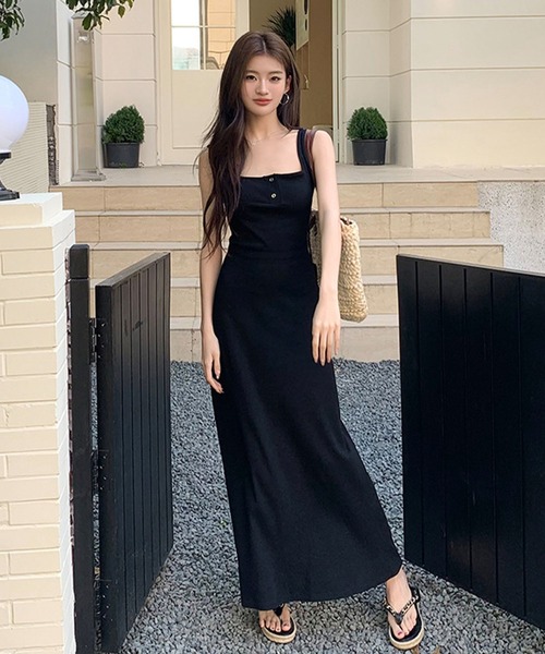 「meJane」 ノースリーブワンピース L ブラック レディース_画像8