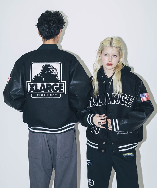 「XLARGE」 スタジャン X-LARGE ネイビー メンズ_画像3