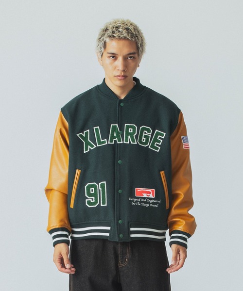 XLARGE（エクストラ ラージ） スタジャン X-LARGE ネイビー メンズ