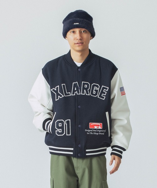 XLARGE（エクストラ ラージ） スタジャン X-LARGE ネイビー メンズ