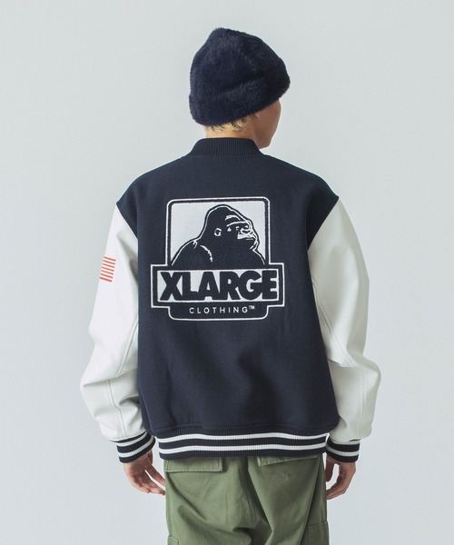 XLARGE（エクストラ ラージ） スタジャン X-LARGE ネイビー メンズ