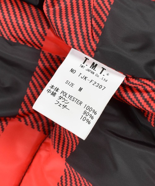 TMT ダウンベスト ベスト 「TMT/ティーエムティー」BUFFALO CHECK DOWN