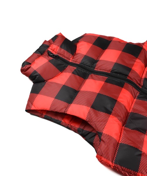 TMT ティーエムティー ベスト サイズ:L / 23AW バッファローチェック ダウンベスト (BUFFALO CHECK DOWN VEST) / レッド ブラック 赤黒 / アウター ジャケット 上着【メンズ】【中古】【美品】【K4332】 TMT ダウンベスト ベスト 「TMT/ティーエムティー」BUFFALO CHECK DOWN