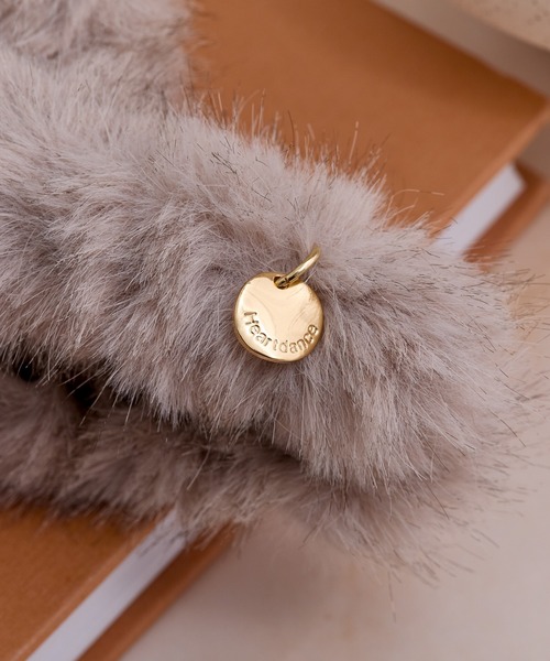Heartdance（ハートダンス） ヘアクリップ ロゴチャーム付きファー