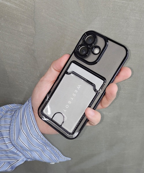 WESTBOY（ウエストボーイ） スマホケース カードケース メタル クリア