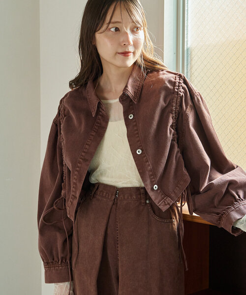 Kastane（カスタネ） デニムジャケット FREE ブラウン レディース