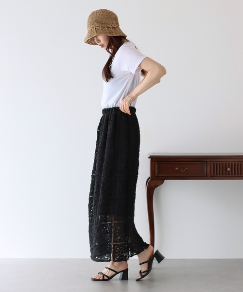 「BLUEEAST」 ニットスカート MEDIUM ベージュ レディース_画像9