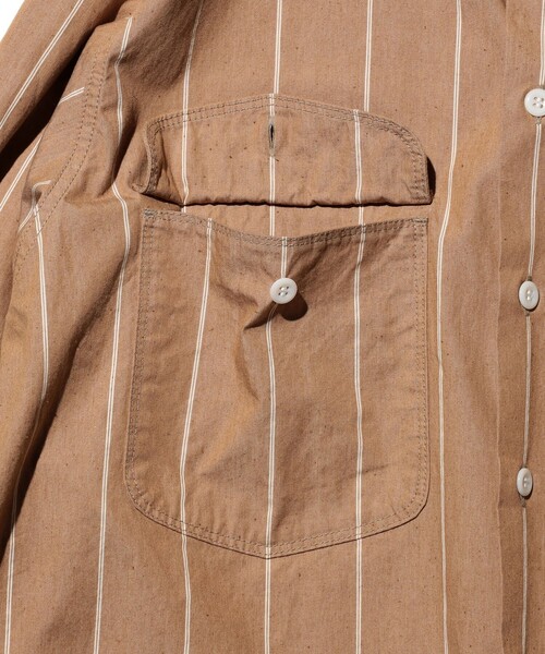 シャツ Multi Pocket WORK Wide Stripe メンズの画像