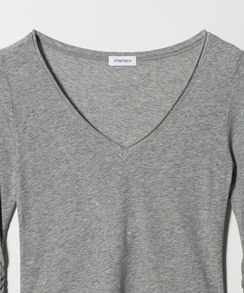 ATTISESSION（アティセッション） tシャツ 「ATTISESSION」Vネック