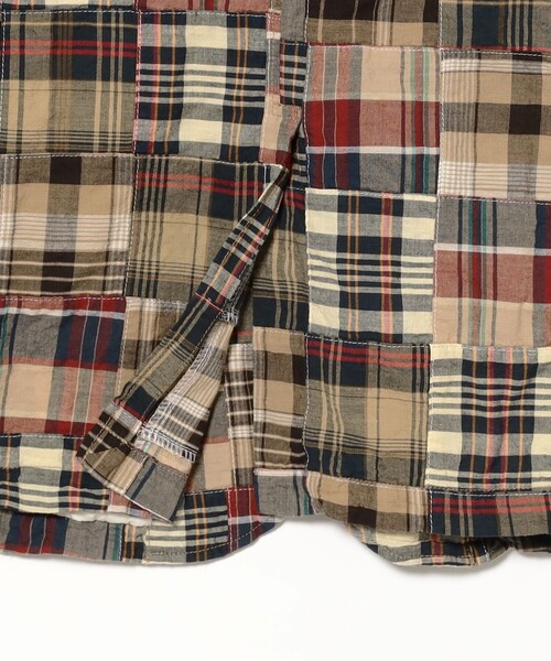 コート ジャケット 3B Box-fit Patchwork Madras メンズの画像