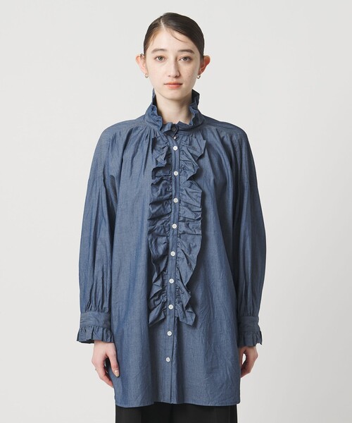 dahl'ia（ダリア） tシャツ 「別注」「dahl'ia」シャンブレー フリル