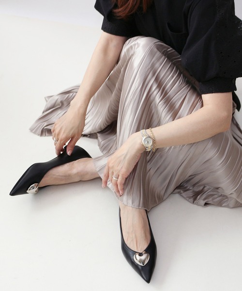 「Fin」 フラットパンプス 23.5cm シルバー レディース_画像4